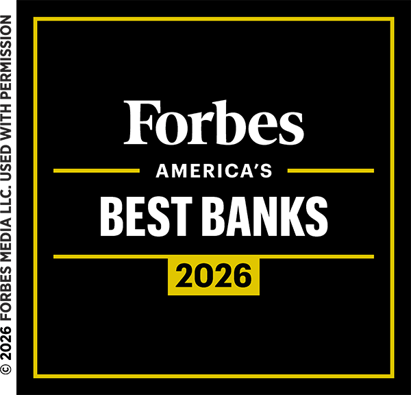 Forbes AMERICA'S BEST BANKS 2026 ©2026 Forbes media llc, used with permission